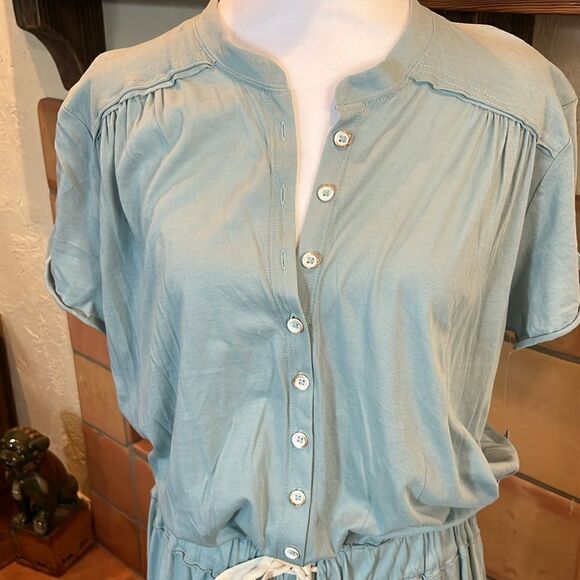 Free People Beach Pale Blue LightweightDrawstring Waist Maxi Dress, size M - Picture 2 of 10